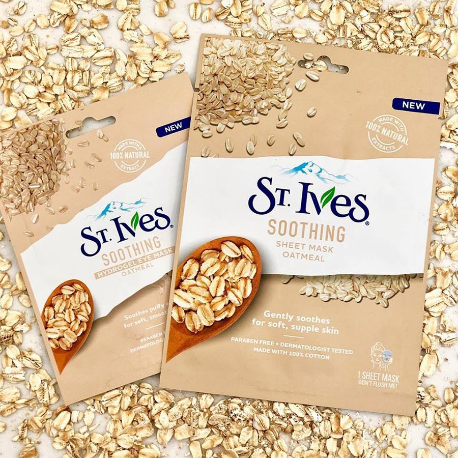 Mặt nạ dưỡng da mềm mịn St. Ives soothing sheet mask oatmeal - 1 miếng