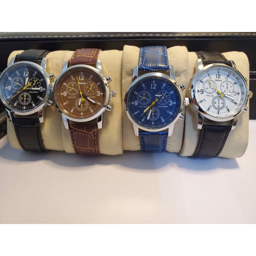 Đồng hồ thời trang unisex MODIYA dây da giả 3 kim | BigBuy360 - bigbuy360.vn