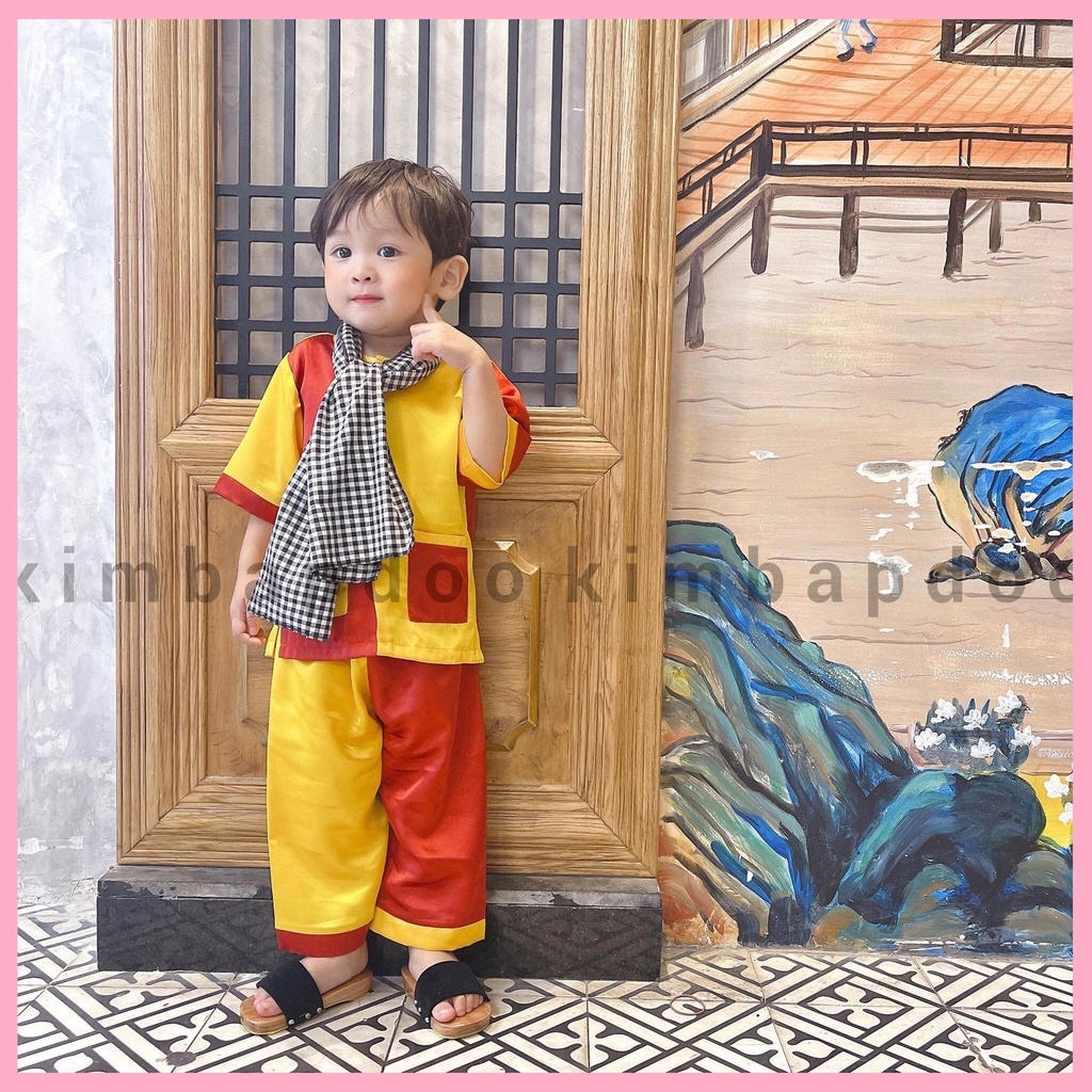 (7-16KG) đồ bà ba phối màu cho bé HÌNH THẬT - FREESHIP chất vải lụa mềm mát mịn mềm mại cho da bé