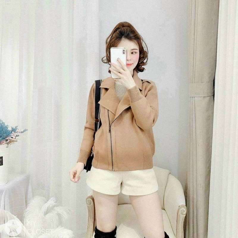 KHOÁC LEN ÉP KÉO KHOÁ CỔ VEST HOT HIT