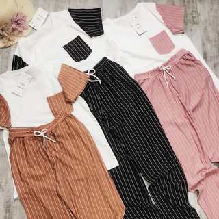 Set bộ đũi kẻ phối túi đẹp