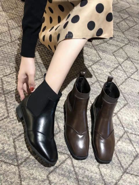 Order boots cao cổ mix vải chun dày hot nhất thi đông 2019, hàng quảng châu loại đẹp | BigBuy360 - bigbuy360.vn