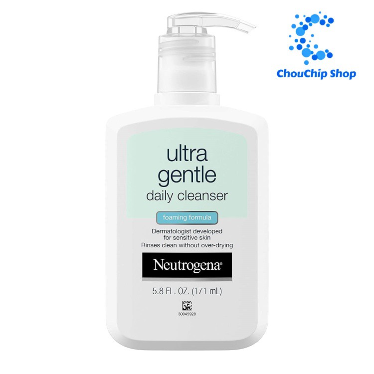 Sữa rửa mặt cho da dầu, nhạy cảm Neutrogena Ultra Gentle Daily Facial Cleanser Foaming Formula 171mL