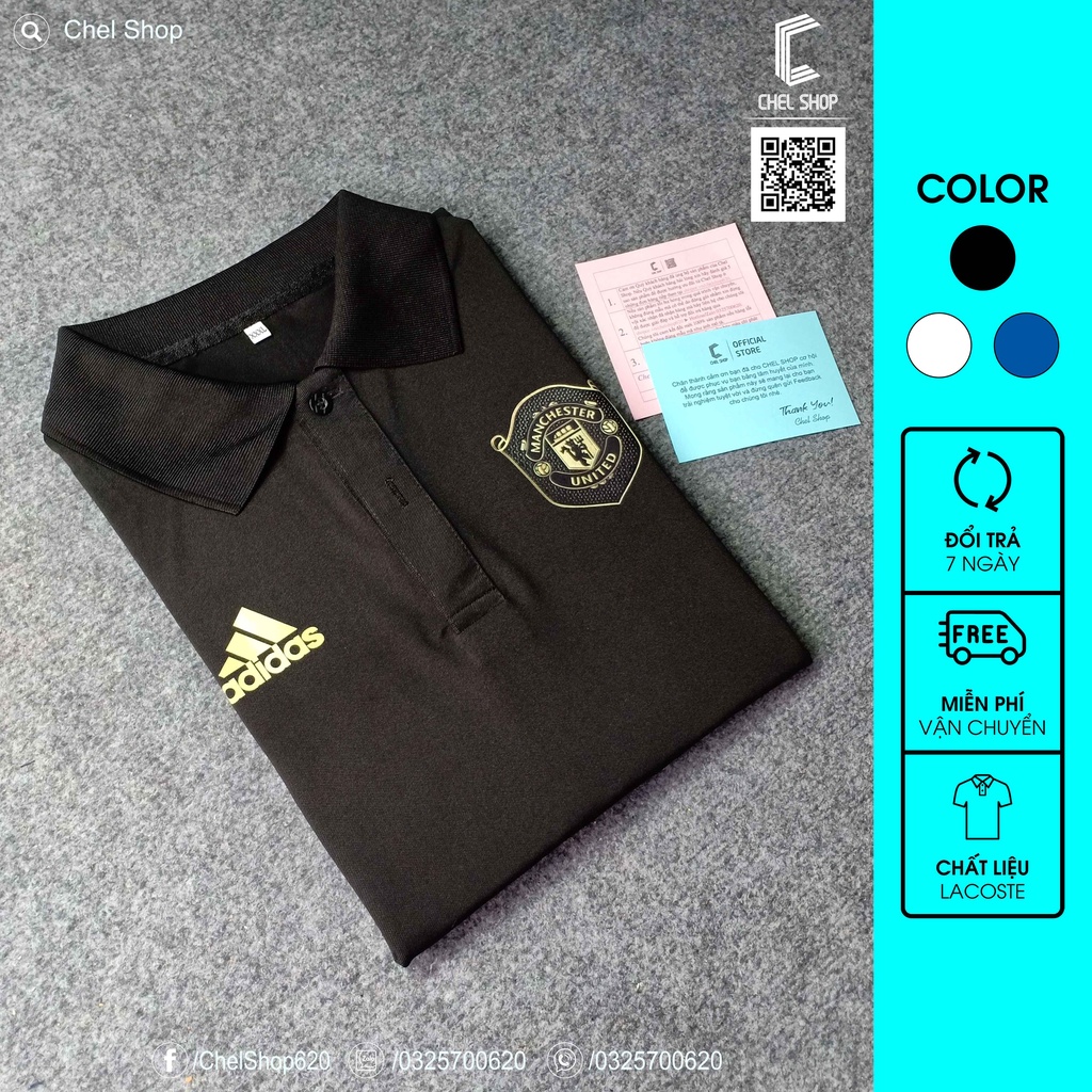 Áo polo cao cấp Man United black gold [ẢNH THẬT]