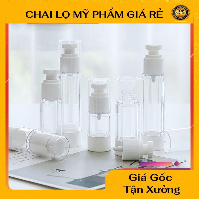 Chai Chiết Mĩ Phẩm ❤ RẺ VÔ ĐỊCH ❤ Chai nhựa hút chân không 15ml,30ml,50ml,100ml chiết mỹ phẩm , phụ kiện du lịch