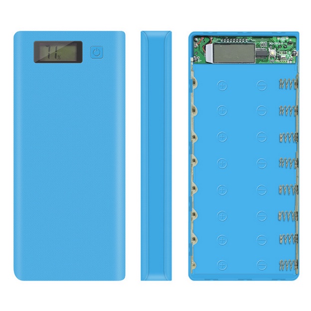 Box sạc dự phòng 8 Cell dùng pin 18650 mạch đã hàn chưa pin vỏ sạc dự phòng