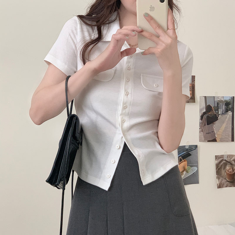 Áo Cardigan Ngắn Tay Trơn Màu Dễ Phối Đồ Dành Cho Nữ 43199