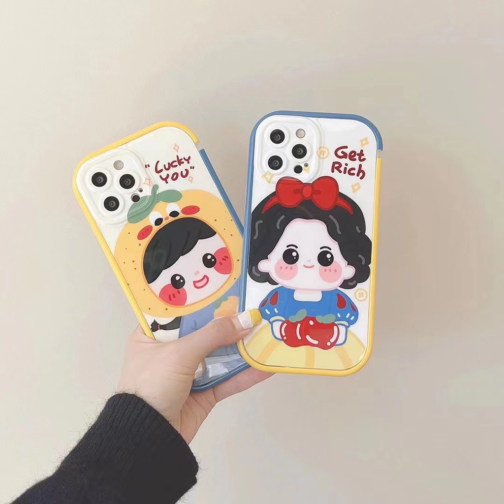 Ốp điện thoại cứng họa tiết bạch tuyết thích hợp cho iphone 13 promax X XS XR 7Plus 8Plus 11 12 12 pro 12 pro max