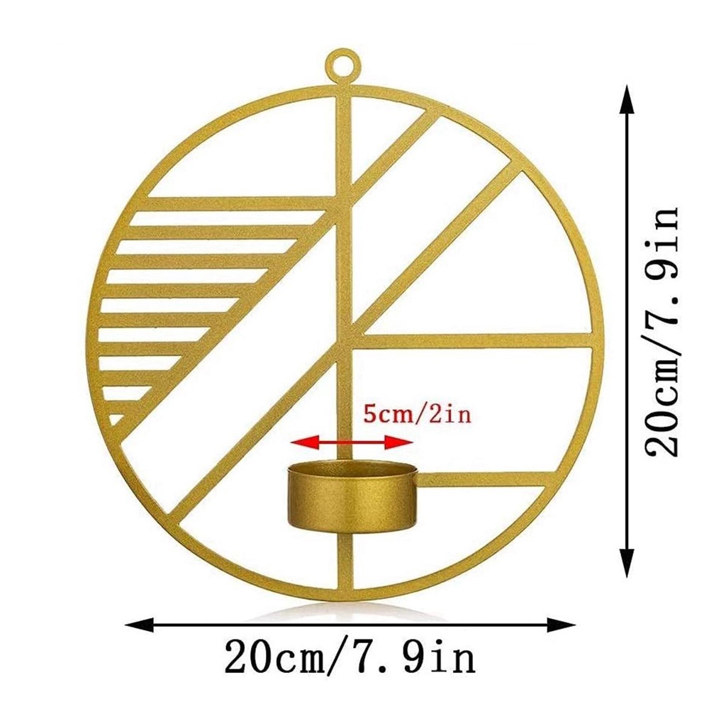 YIYU Giá Đỡ Đèn Cầy Gắn Tường Thiết Kế Hình Học Hiện Đại Trang Trí Phòng Ngủ