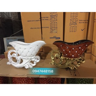 Bình hoa composite dáng thuyền S4 cao 30cm