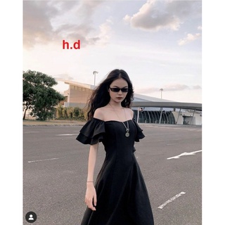 Đầm Tiểu Thư Bệt vai siêu đẹp, váy trễ vai siết eo nhẹ nữ tính