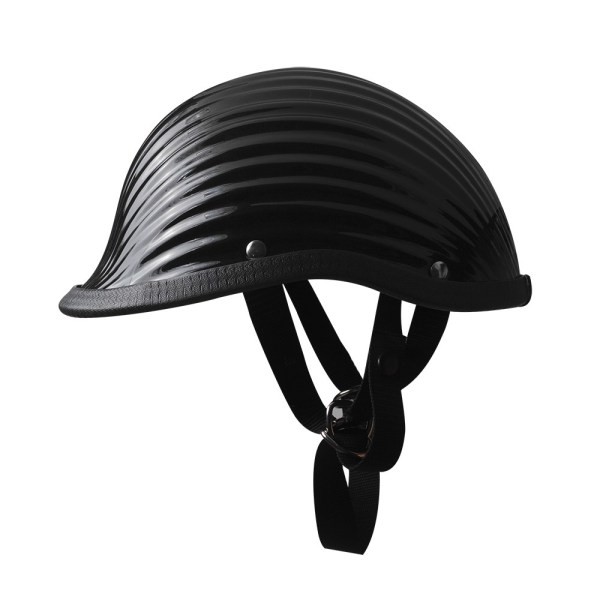 Mũ vỏ sò đen bóng - Nón bảo hiểm nửa đầu vỏ sò nhẹ nhàng, Thời Trang, Phong Cách