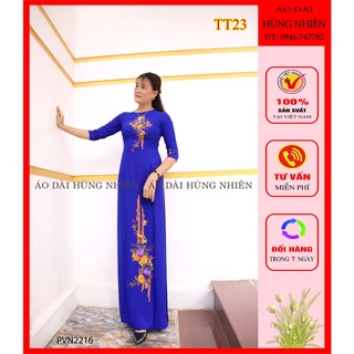 Tt23 - áo dài trung niên tằm thêu tinh tế