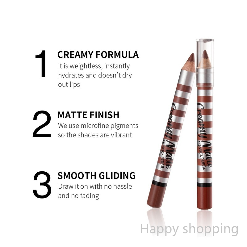 (Hàng Mới Về) Bút Kẻ Viền Môi Dưỡng Ẩm 12 Màu Sắc Tùy Chọn | BigBuy360 - bigbuy360.vn