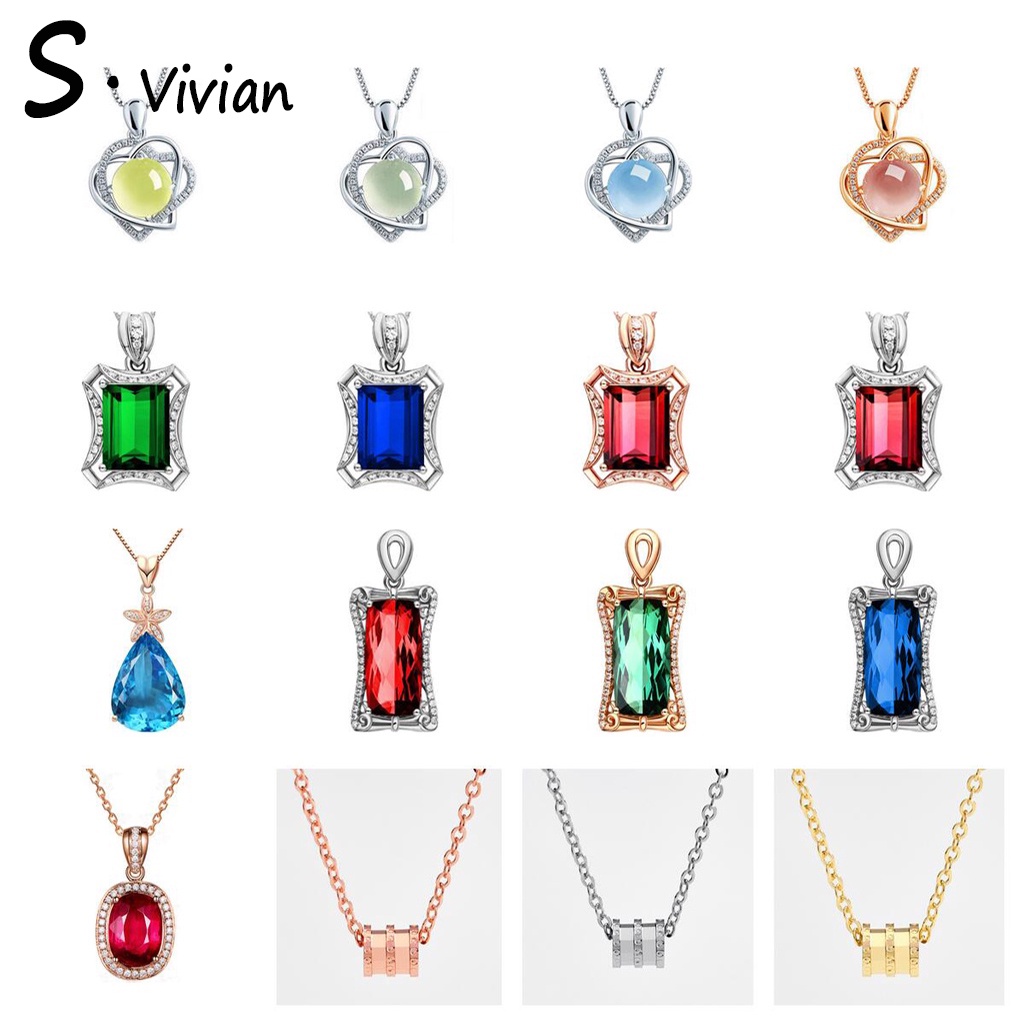 Mặt dây chuyền bạc 925 đính đá pha lê 50 kiểu dáng thiết kế thời trang cho nam và nữ Xl008