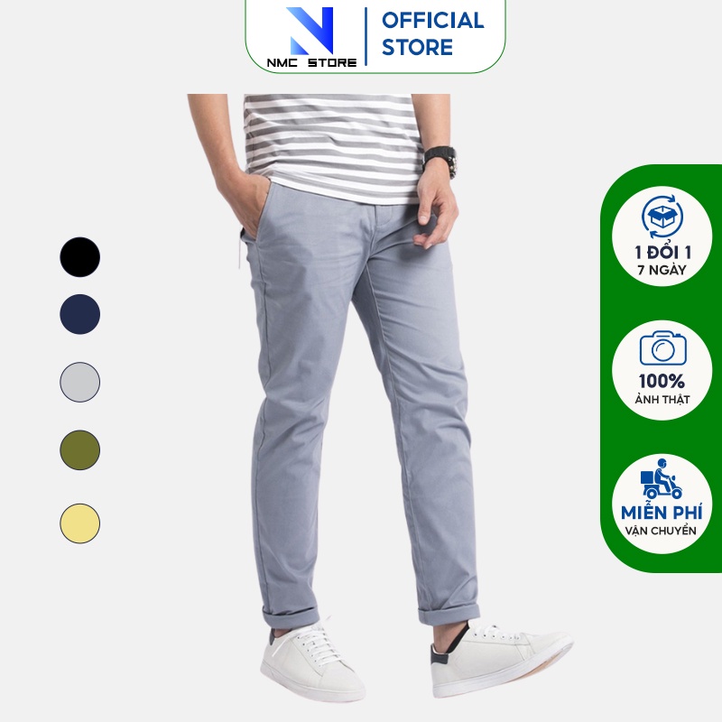 Quần KAKI Dài Nam NMC STORE Ôm Dáng Chất Liệu Vải Thấm Hút Cao Cấp