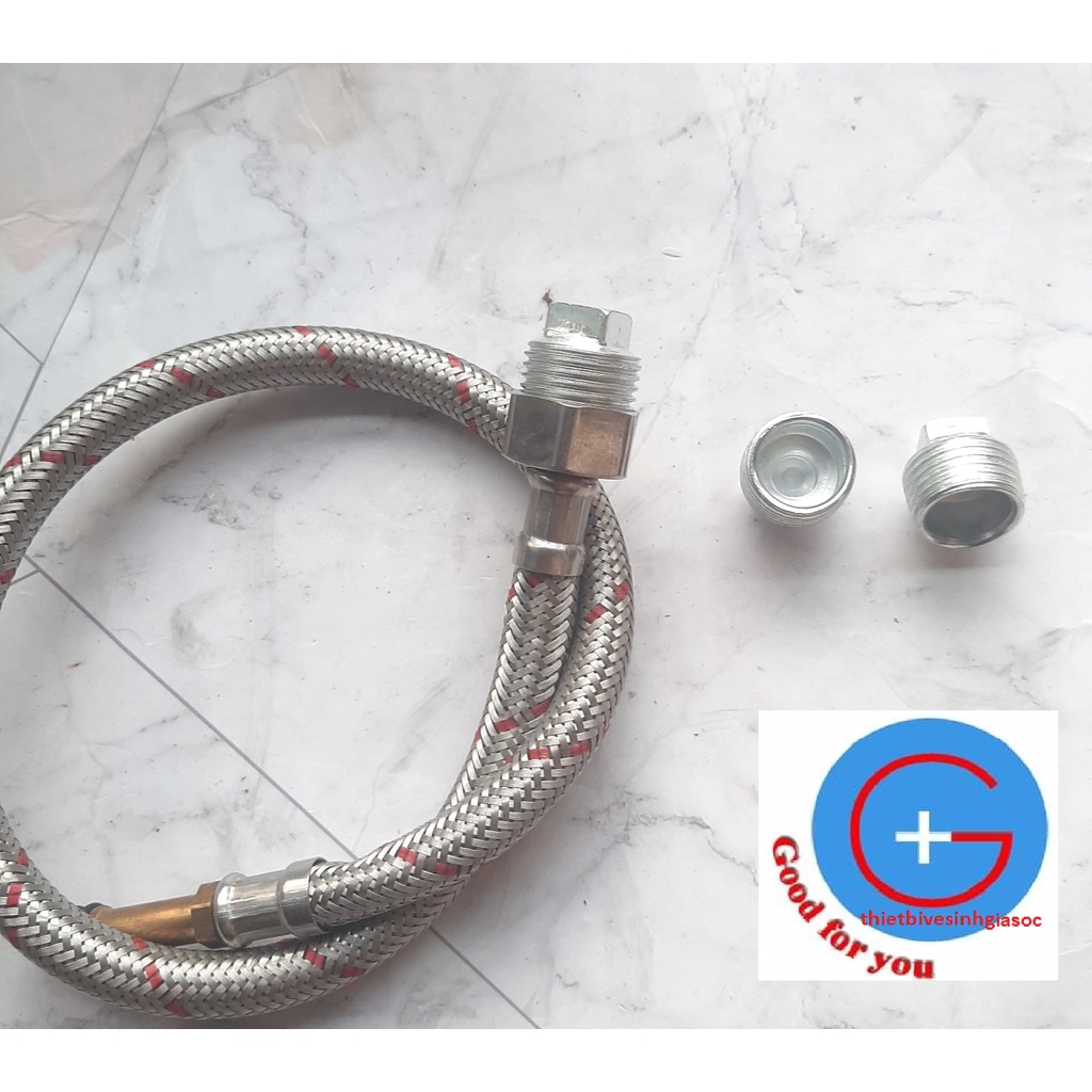 Đầu bịt ren ngoài  inox mạ kẽm 21 | nút bịt dây cấp 1/2