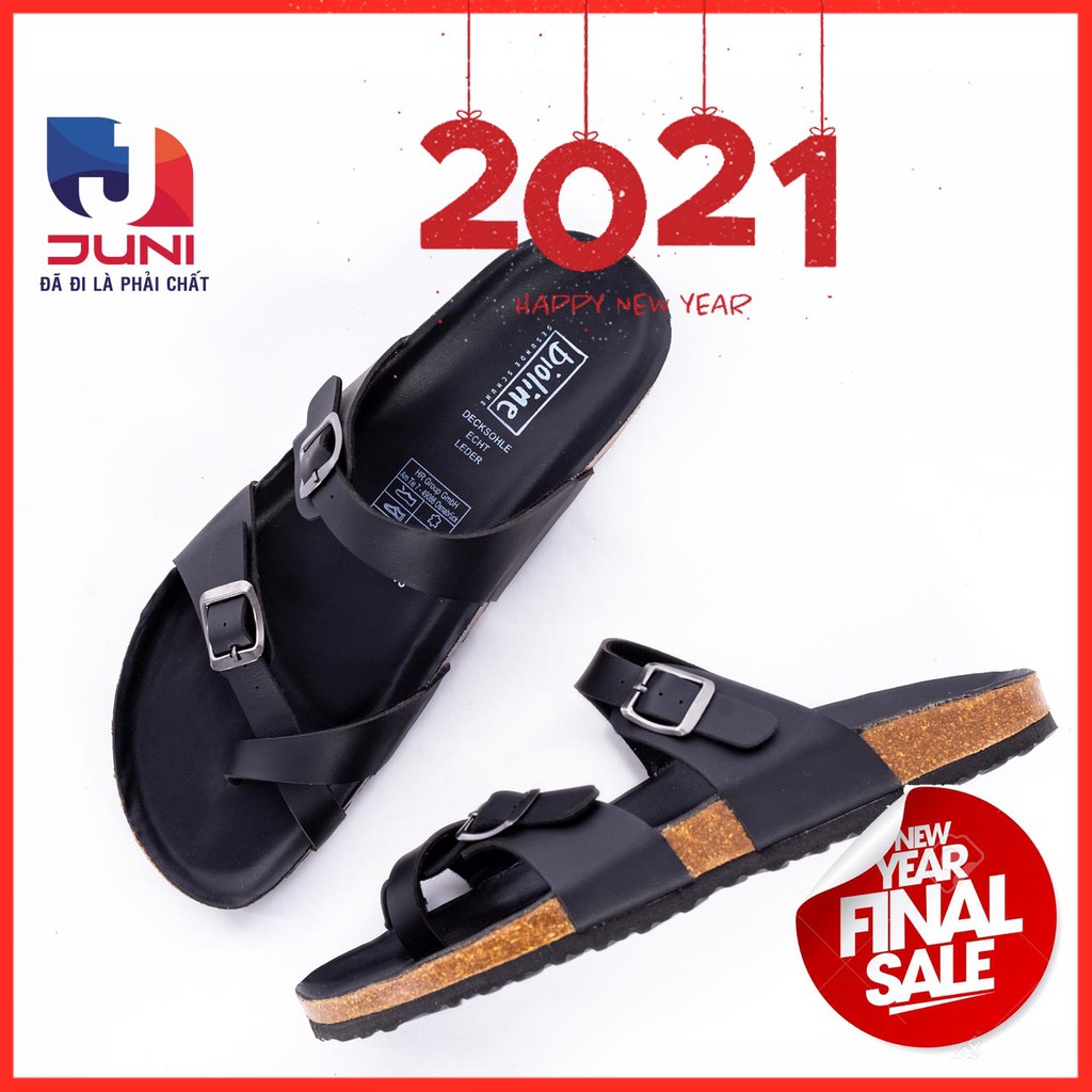 [DA PU-CHỐNG NƯỚC] PU06- Dép sandal quai đôi da PU, đế trấu Bioline - Xuất khẩu châu Âu - Juni Store