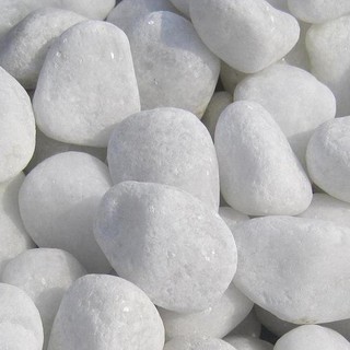 1kg đá sỏi màu trắng lớn - đá trang trí trồng cây - trang trí bể cá - sân vườn