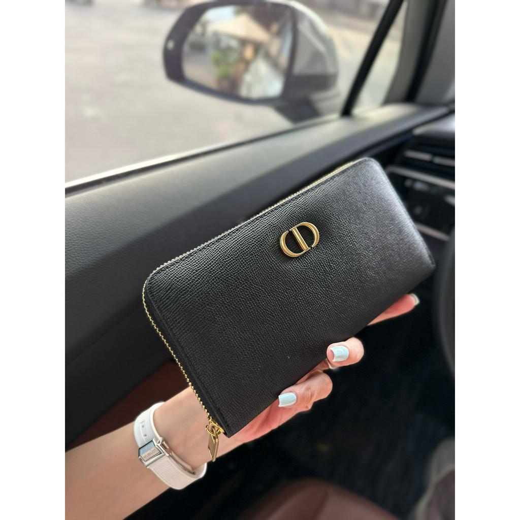 Ví Cầm Tay Di.or Size 20cm ĐEn, Ghi