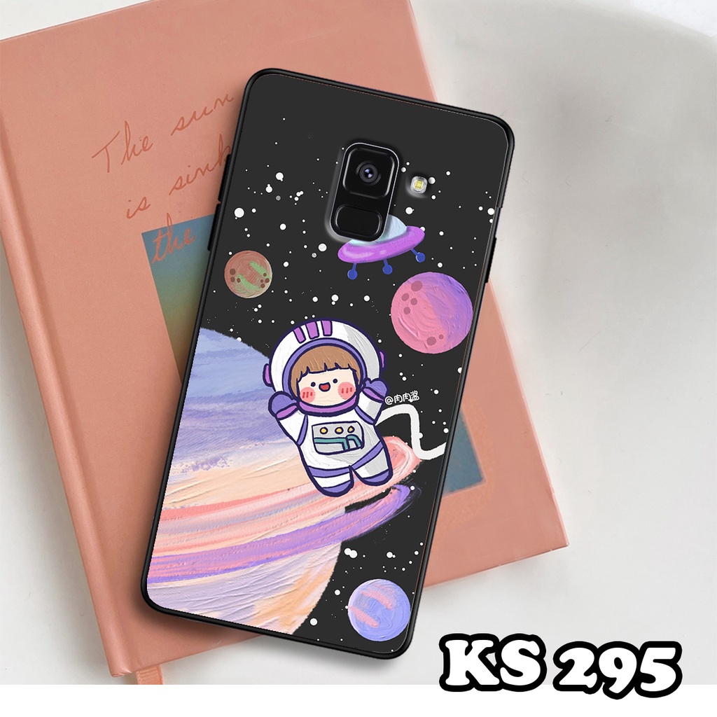 Ốp lưng Samsung A8 2018 - A8 Plus - A8 Star - Ốp Samsung in hình Ngân hà &amp; Roro Jumb - Lưng nhám viền TPU