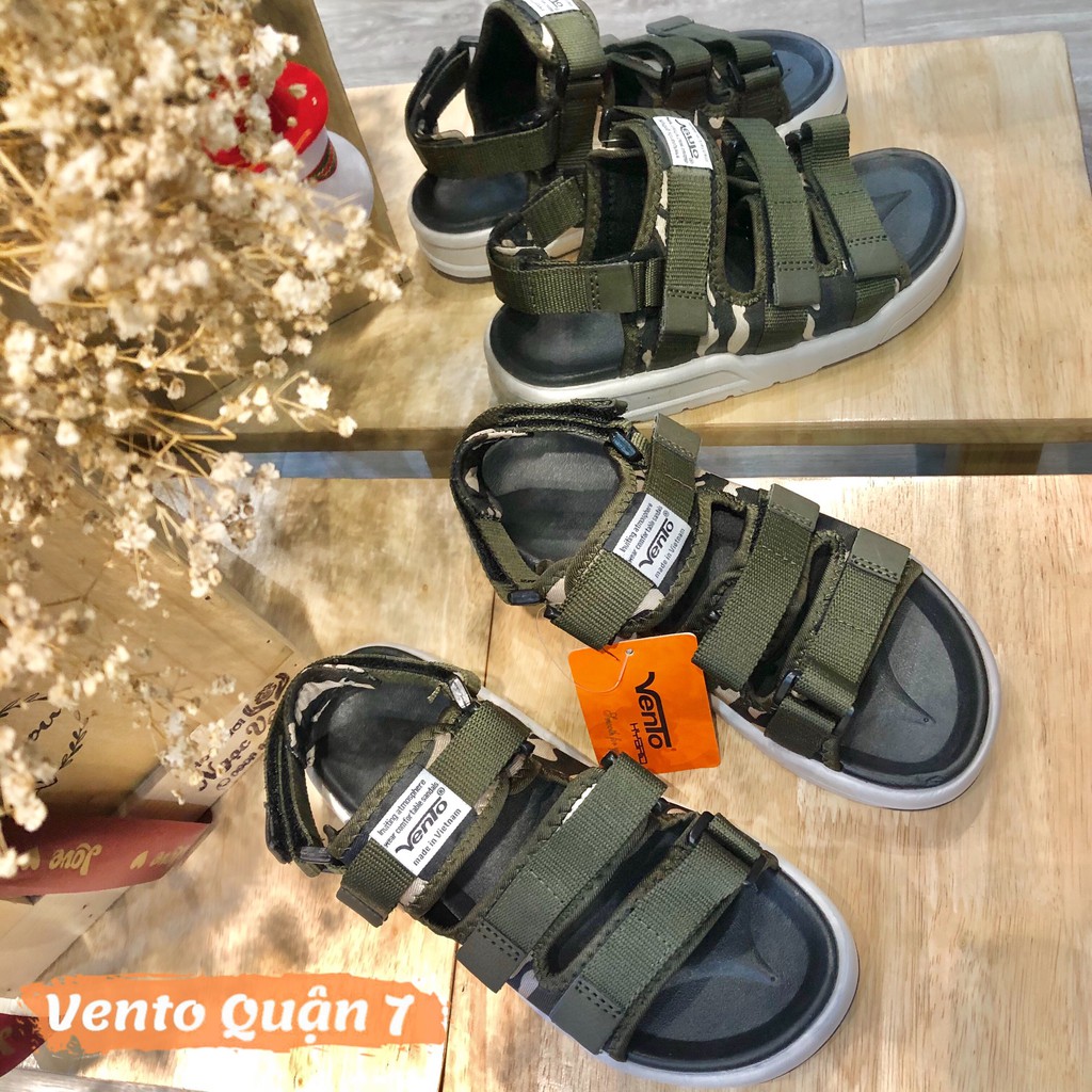 Sandal Vento Quai Ngang Thời Trang NV1001 Màu Kaki Camo