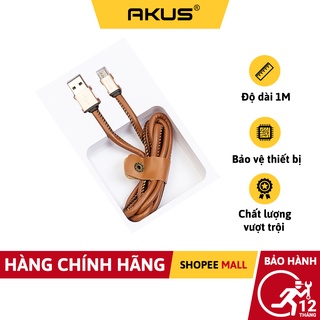 Cáp micro type C bọc da AKUS A2 - Hàng chính hãng Bảo hành 12 tháng