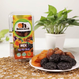 Hộp Mix 3 loại trái cây khô Mận - Mơ - Chà là 350g nhập khẩu cao cấp