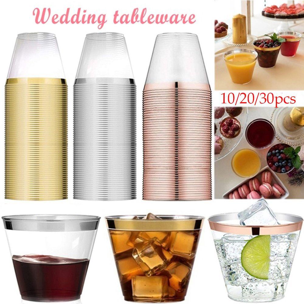 10 / 20 / 30 Cốc Nhựa Trong Suốt Dùng Trong Các Bữa Tiệc