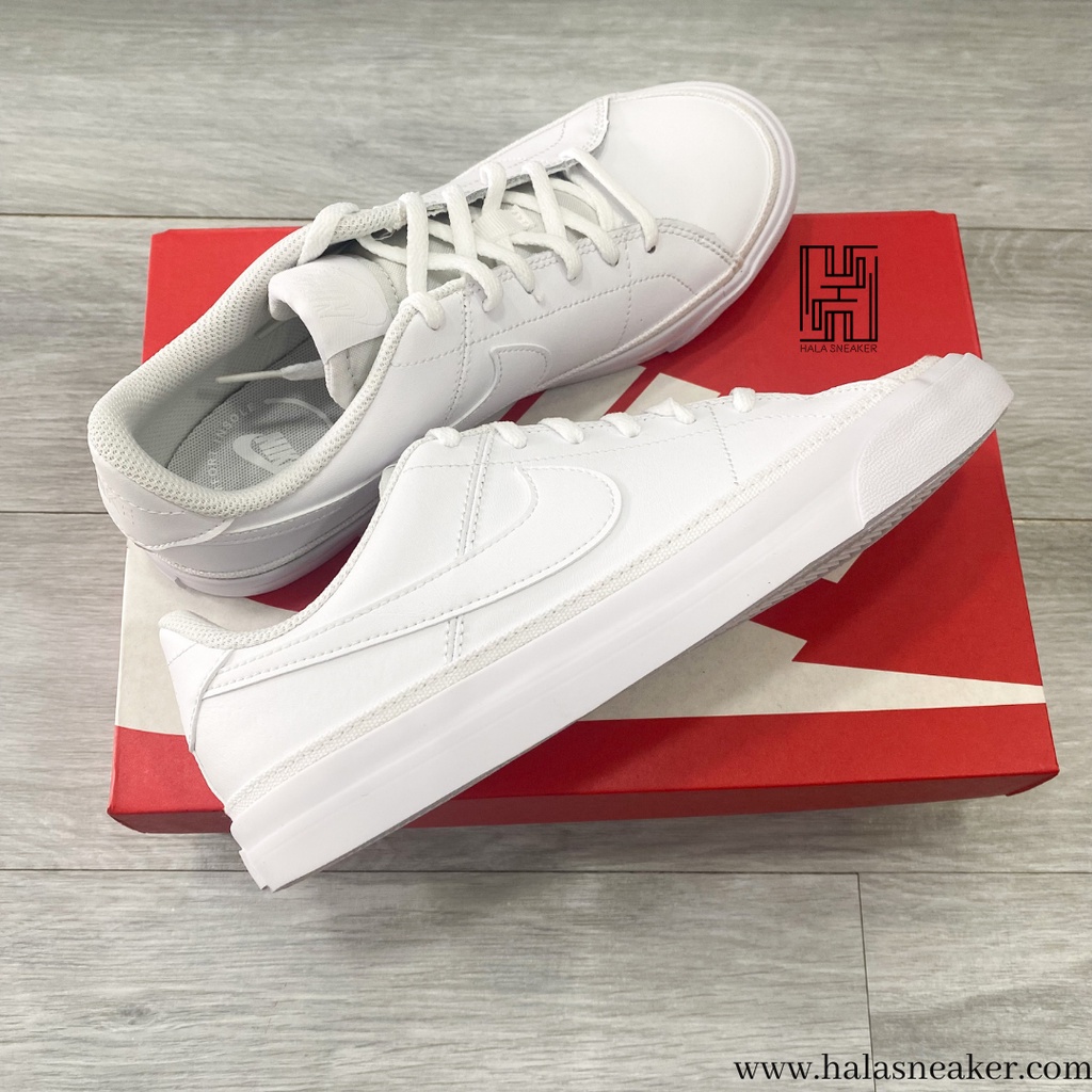 Giày Nike Chính Hãng Court Legacy Triple White DA5380 104 -Giày Nam Nữ Trắng Authentic-halasneaker.com