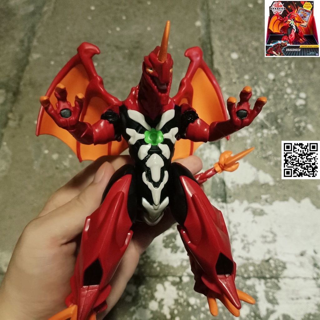 1813 Mô hình khớp lớn Chiến Binh Rồng lửa đỏ Anime BAKUGAN BATTLE PLANET DRAGONOID chính hãng có code