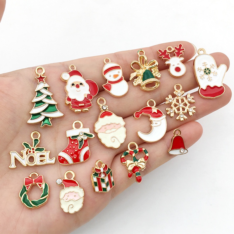 Set 38-50 Mặt Vòng cổ Hình Người Tuyết / Chuông / Tuần Lộc / Ông Già Noel / Cây Thông Giáng Sinh