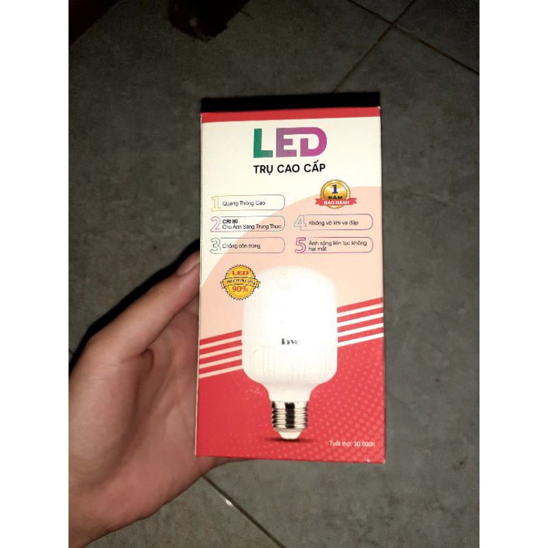 BÓNG ĐÈN LED TRỤ CAO CẤP 15W-30W thắp sáng 30000h Thương hiệu Việt Nam