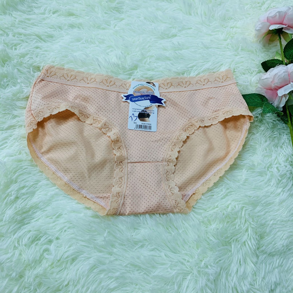 Quần lót NỮ thông hơi viền ren chất cotton QL5885