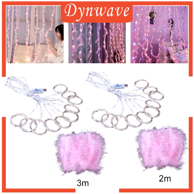 Dây đèn LED lông vũ trang trí