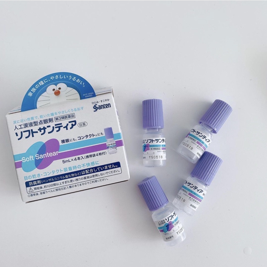Nhỏ mắt nhân tạo Nhật Bản Soft santen phục hồi thị lực chăm sóc mắt tối ưu 5 ml Rose.beautify