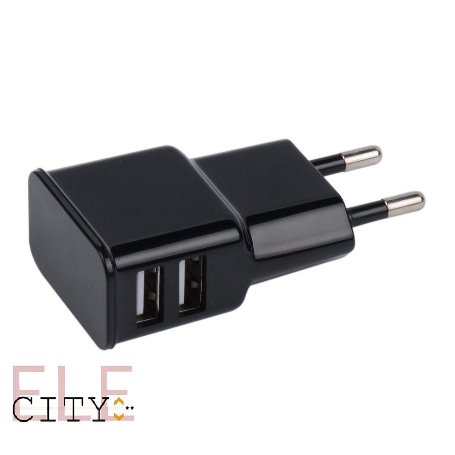 Cốc Sạc Nhanh 22ele 5v1a Eu Us 2 Cổng Usb Cho Iphone / Android