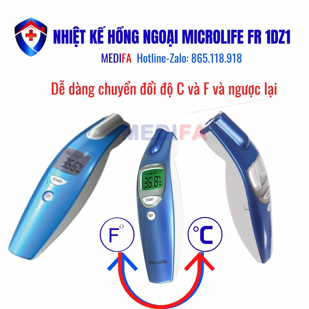 Nhiệt kế đo trán Microlife FR1DZ1, BH 2 năm 1 đổi 1