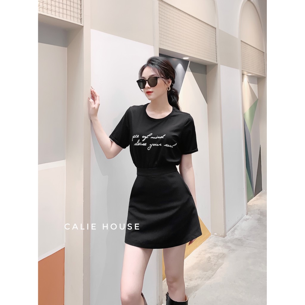 Áo thun chữ cách điệu thời trang thiết kế nữ Calie House A145 | BigBuy360 - bigbuy360.vn