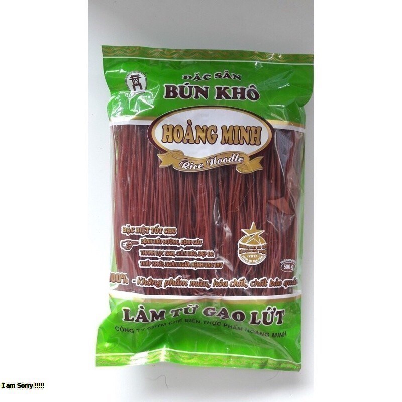 [Bán sỉ] Thùng bún/phở gạo lứt đỏ/đen Hoàng Minh 24 gói (500g/gói) - eatclean, giảm cân