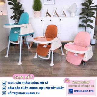 (Sỉ)(MẪU MỚI 2021) GHẾ ĂN DẶM 9BABY - HANBEI + ĐỆM + BÁNH XE (BẢO HÀNH 1 NĂM)