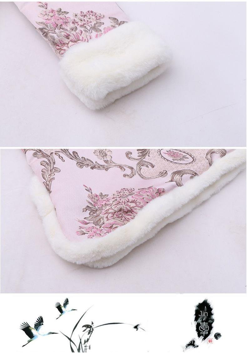 Cheongsam Girls Children Cheongsam Student Dress Girls Winter Velvet