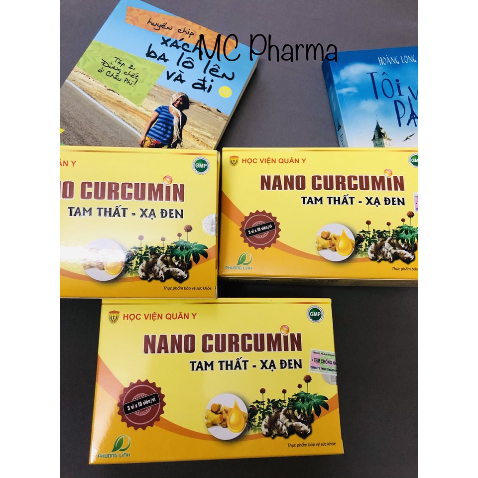 {Chính Hãng} Nano Curcumin tam thất xạ đen Học viện quân y {Hỗ trợ giảm các triệu chứng viêm đau dạ dày, tá tràng}