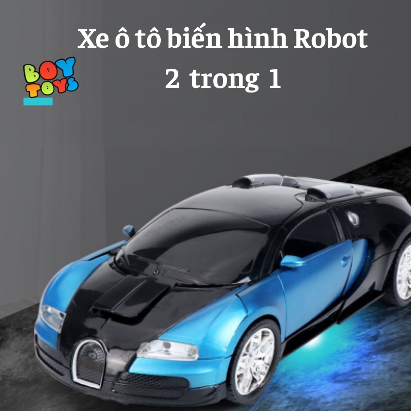 Đồ chơi xe ô tô mini biến hình Robot 2 trong 1, tự động tránh vật cản