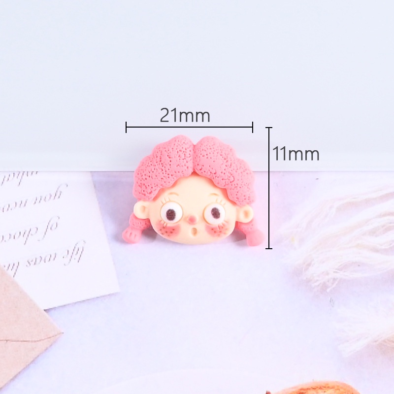 Phụ Kiện Trang Trí Điện Thoại / Kẹp Tóc Diy Hình Bé Trai / Bé Gái Bằng Nhựa Resin