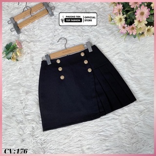 Váy chữ a,chân váy nữ chữ a,nhiều màu có quần đùi trong khuy đính kèm.TOPFASHION 176