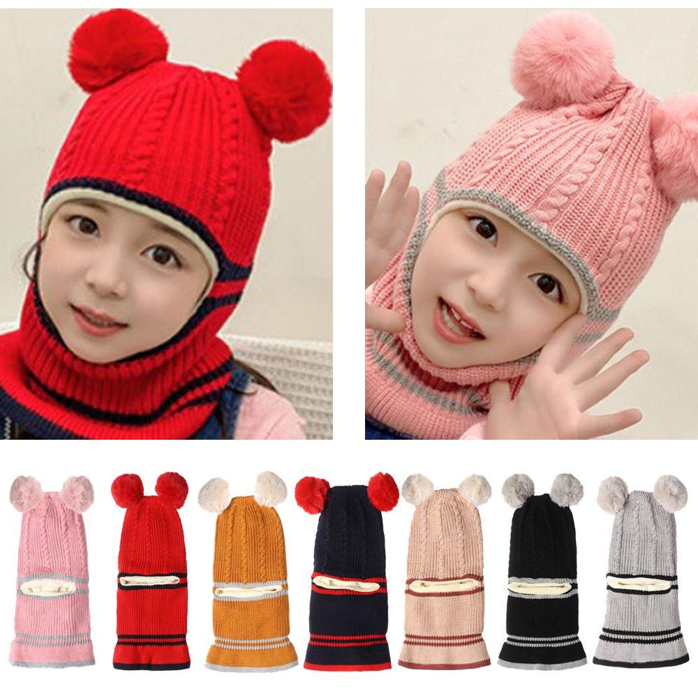 NIUYOU Mũ Dệt Kim Kèm Mặt Nạ Che Phủ Đa Năng Giữ Ấm Mùa Đông Cho Bé