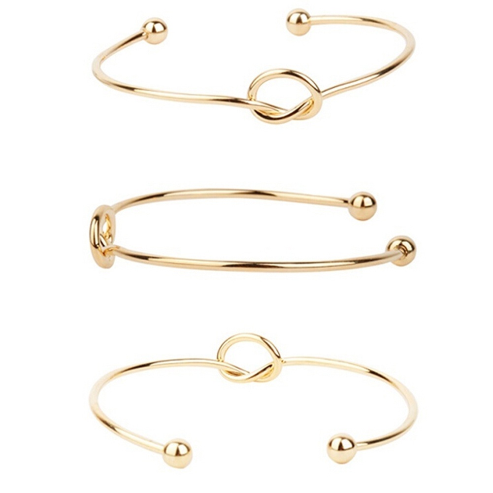 Vòng tay hở họa tiết nút thắt cá tính cho nữ