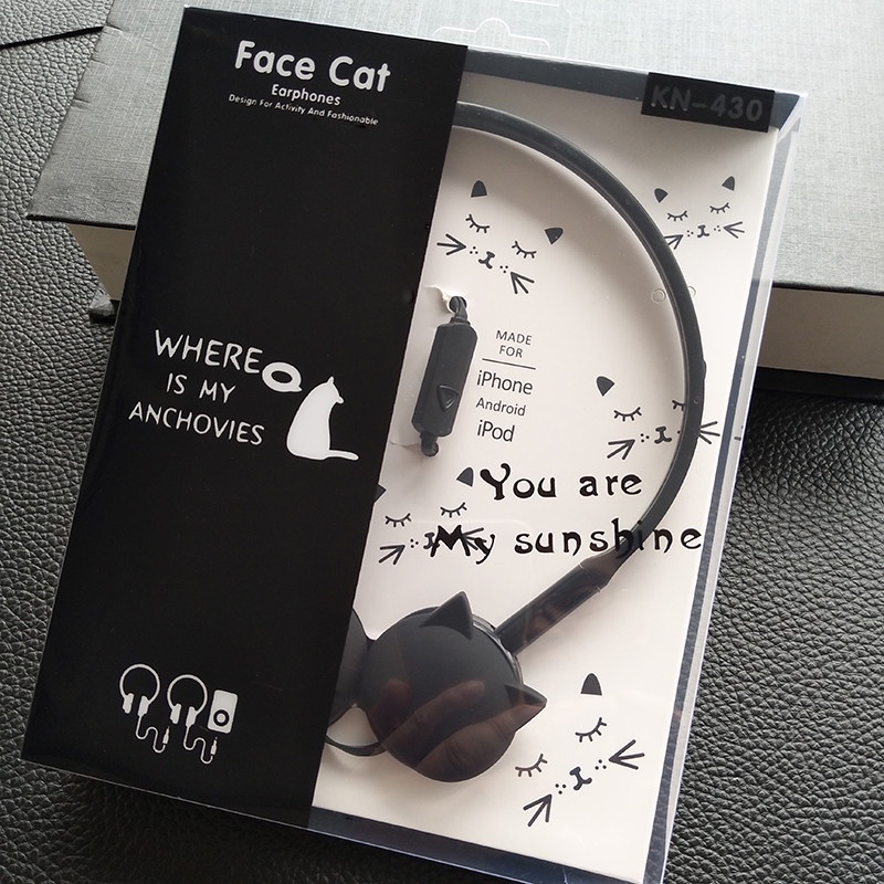 Tai Nghe Chụp Tai Hình Mèo Dễ Thương Kèm Mic Cho Bé