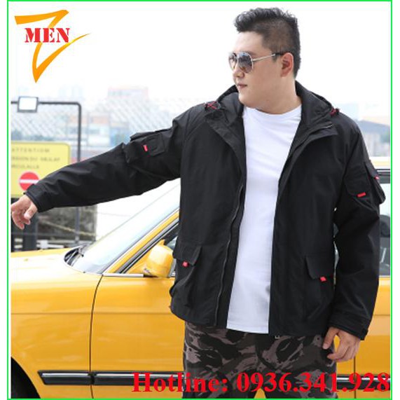 áo khoác nam size lớn túi hộp big size dành cho người mập từ 70 - 140kg